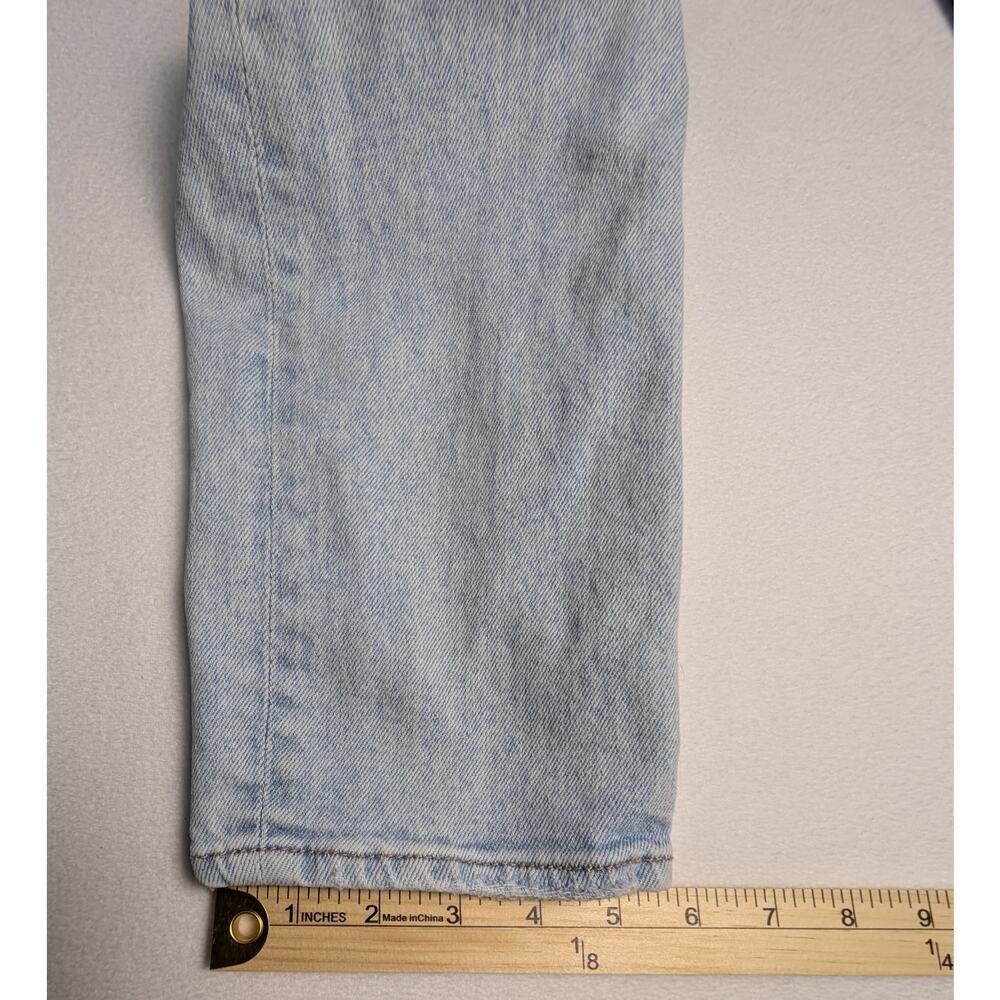 American Eagle Stretch Straight Leg Blue Jeans Distressed Size 00 - Picture 6 of 9